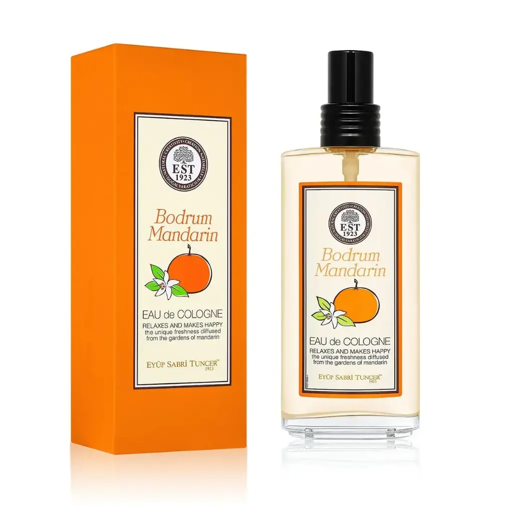 Eyüp Sabri Tuncer Bodrum Mandarin Eau De Kolonya 150 ml cam şişe mandalina kokulu ferah narenciye kolonyası