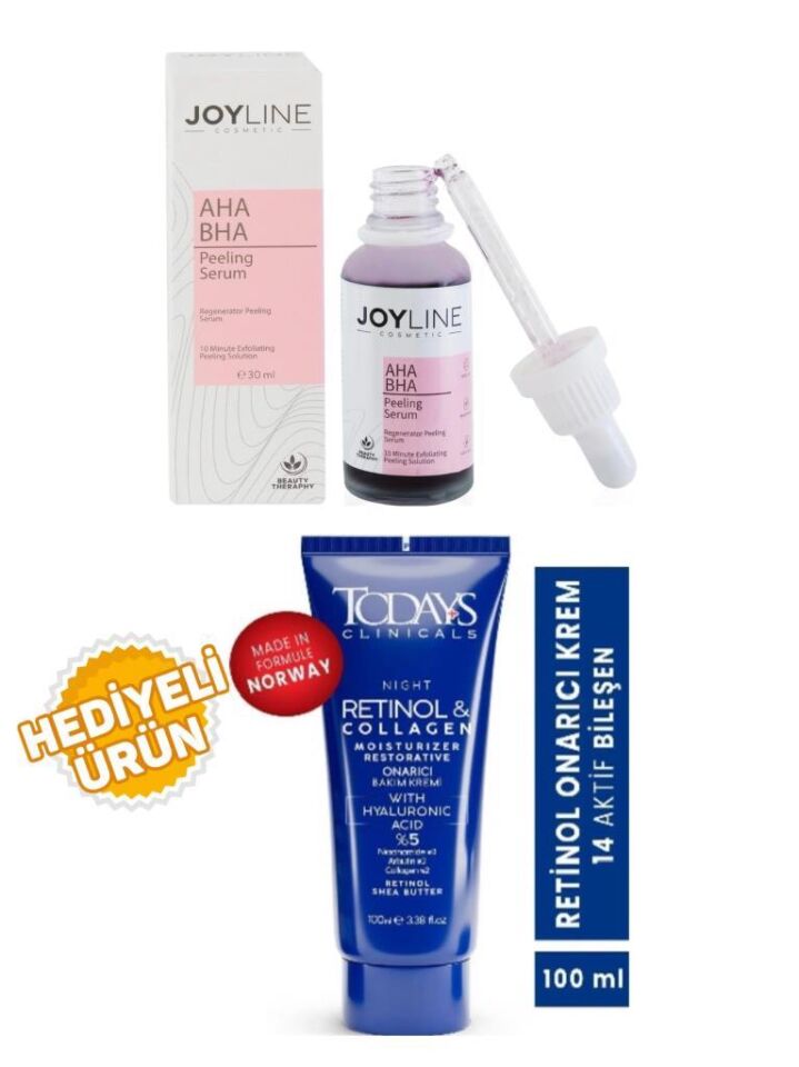 Joyline Kırmızı Peeling Serumu 30ml+Todays Onarıcı Krem 100Ml Hediyeli