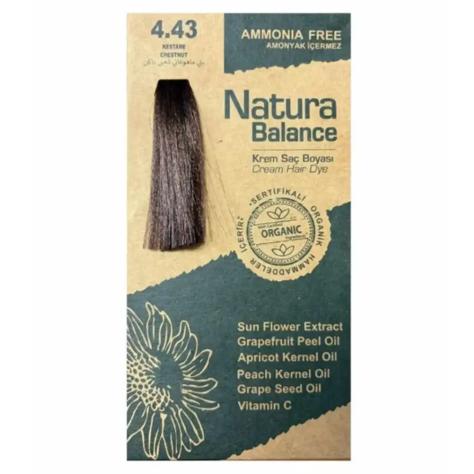 Natura Balance Saç Boyası 4.43 Kestane