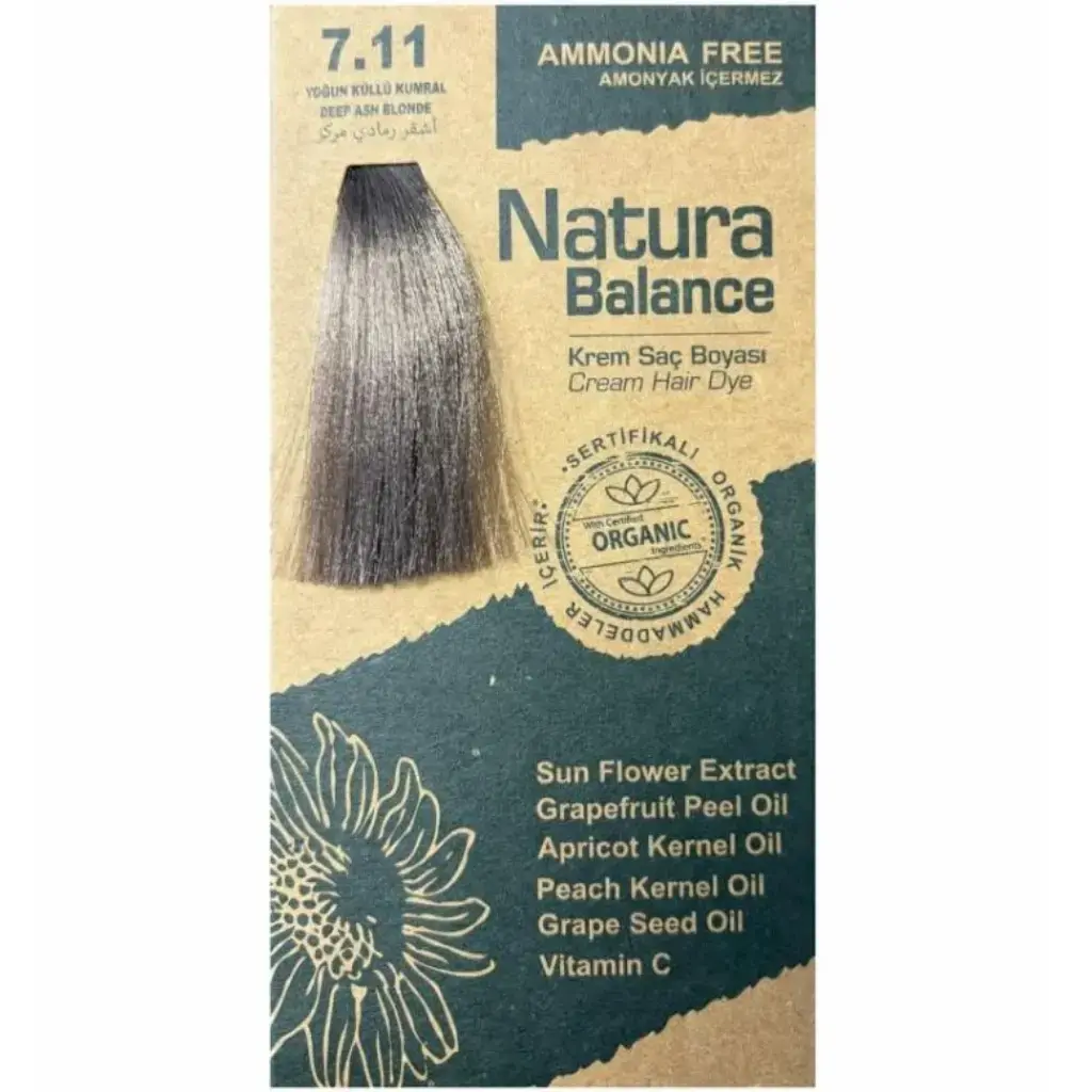 Natura Balance Saç Boyası 7.11 Yoğun Küllü Kumral