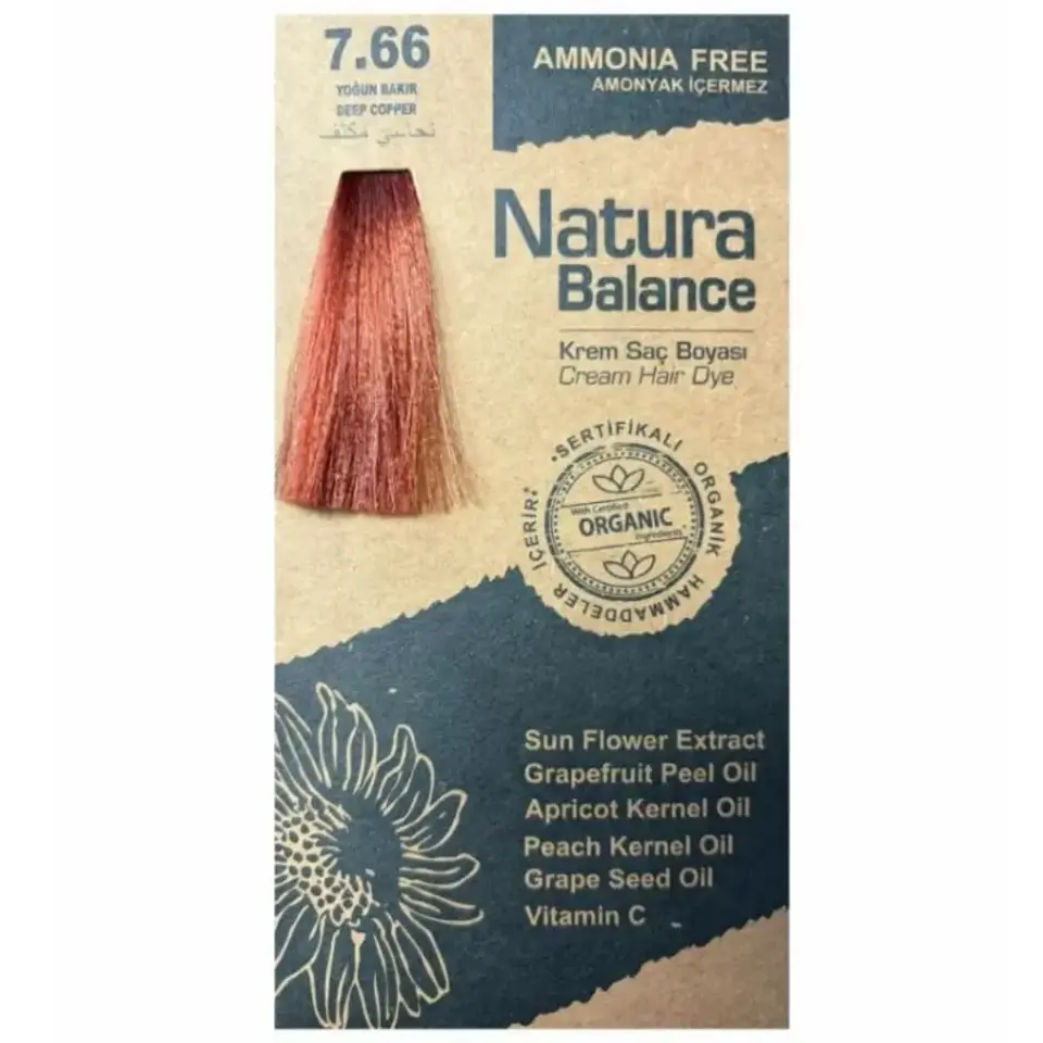 Natura Balance Saç Boyası 7.66 Yoğun Bakır
