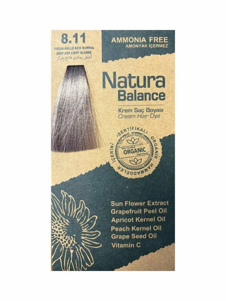 NATURA BALANCE SAÇ BOYASI 8.11 YOĞUN KÜLLÜ AÇIK KUMRAL