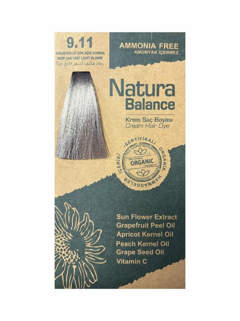 NATURA BALANCE SAÇ BOYASI 9.11 YOĞUN KÜLLÜ ÇOK AÇIK KUMRAL