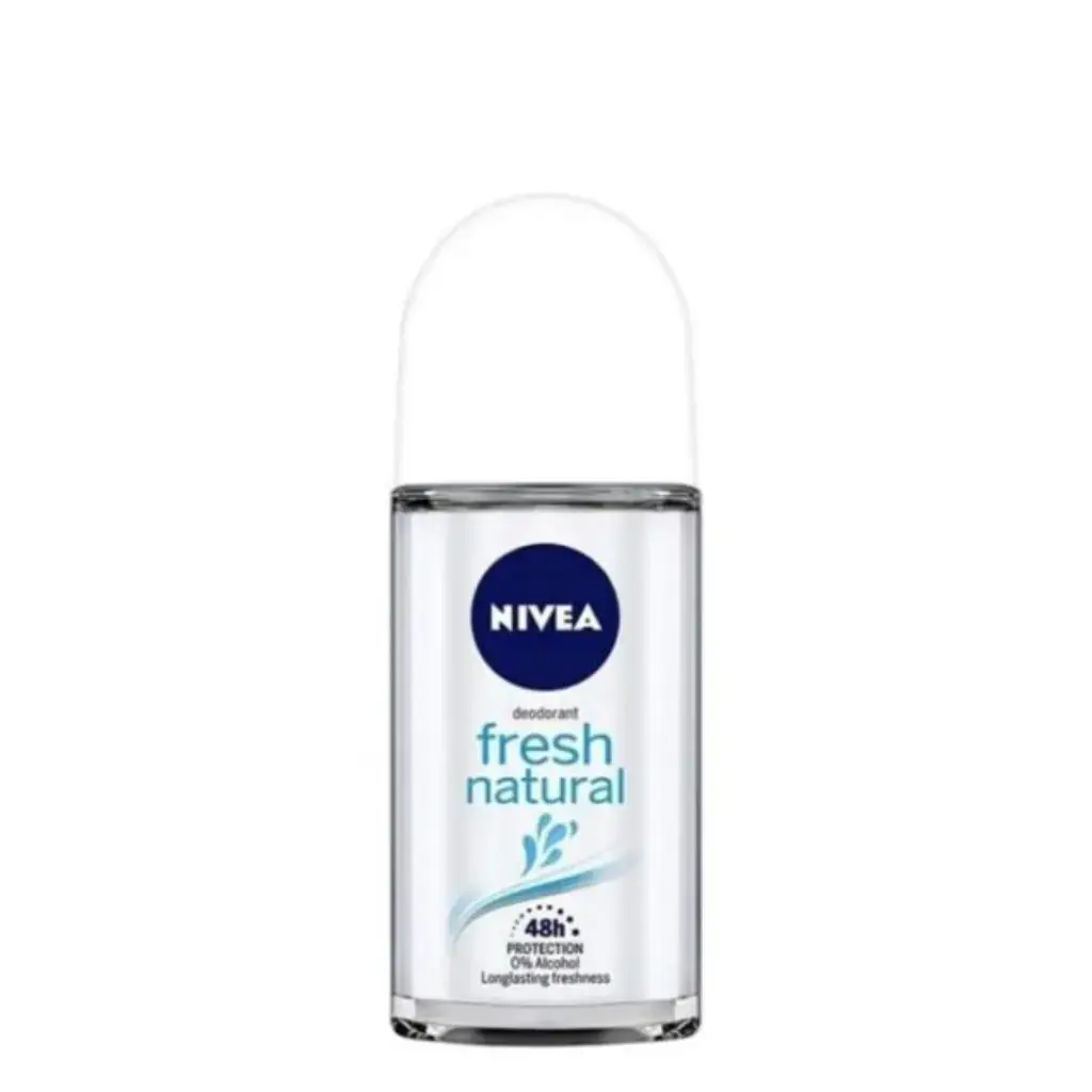 Nivea Fresh Natural Roll-On 25 ml kadın deodorant ferah ve temiz koku hissi sunan mini boy roll-on