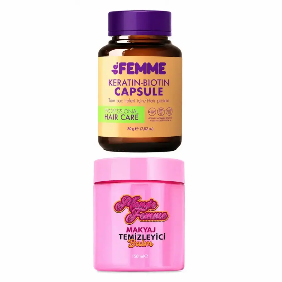 De Femme Saç Bakım Proteini+Monde Femme Makyaj Temizleyici Balm 150 Ml Hediyeli