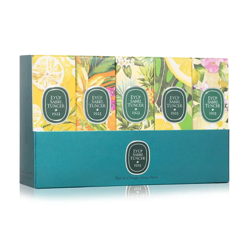 Eyüp Sabri Tuncer 5'li 16 ml Kolonya Citrus Serisi Klasik Limon Bodrum Mandalinası Çeşme Limonu Verbena Citrus ve Hawaii Ananas