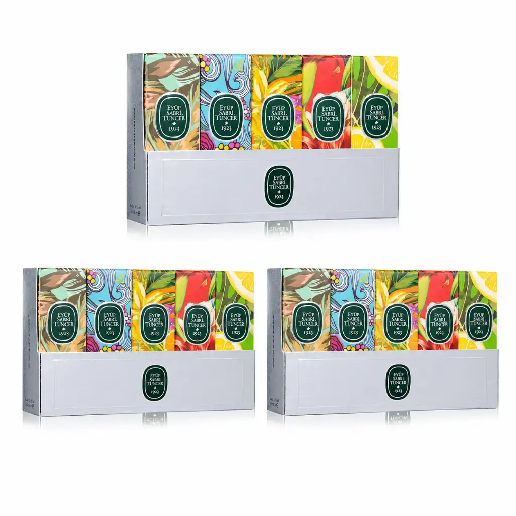 Eyüp Sabri Tuncer Kolonya 16 ml 5'li Set No 1 3 adet ekonomik paket Okyanus Tütün Amber Çeşme Limonu Bodrum Mandalinası toplam 15 kolonya