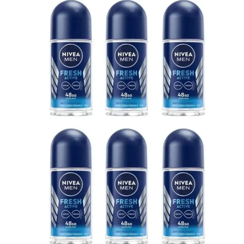 Nivea Men Fresh Active Mini Roll-On 25 ml 6 adet erkek anti-perspirant deodorant ekonomik paket
