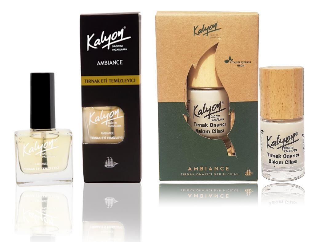 Kalyon Tırnak Eti Temizleyici+Kalyon Bitkisel Tırnak Onarıcı Bakım Cilası 11 Ml
