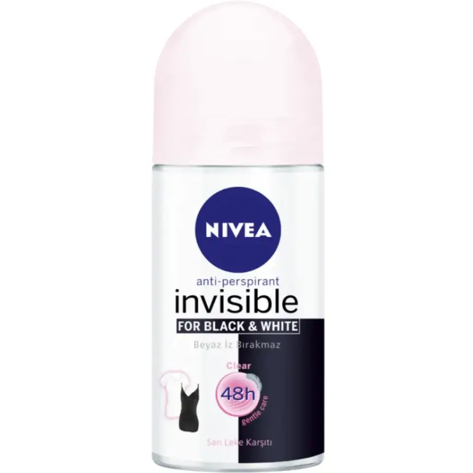 Nivea Invisible Black White Clear Kadın Roll-On Deodorant 25 ml mini seyahat boyu