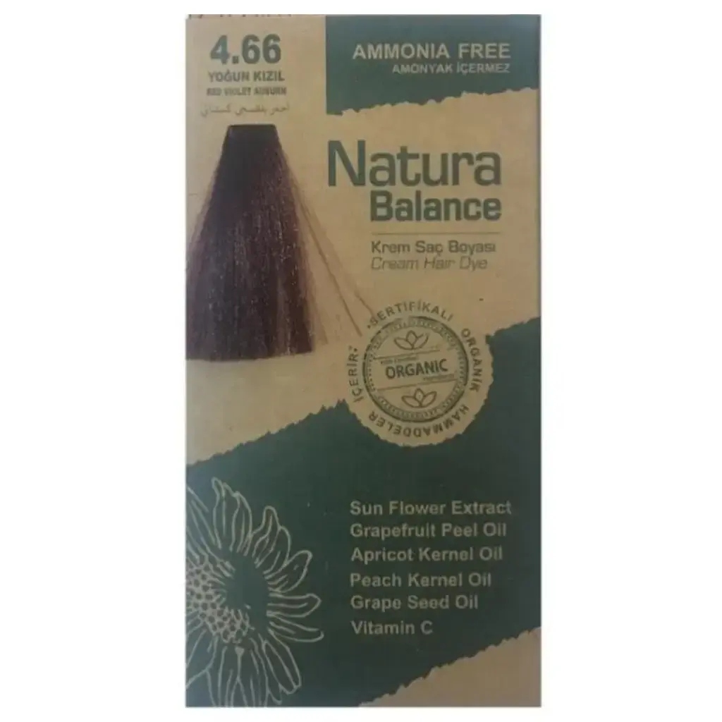 Natura Balance Saç Boyası 4.66 Yoğun Kızıl