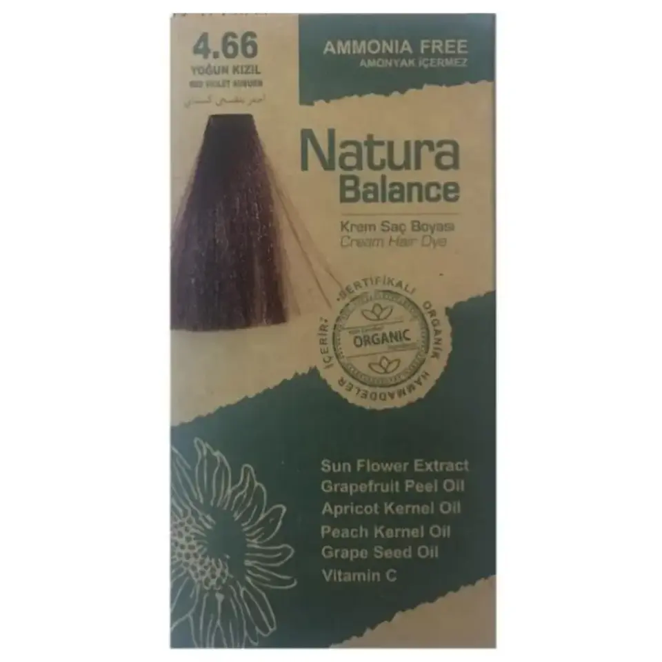 Natura Balance Saç Boyası 4.66 Yoğun Kızıl