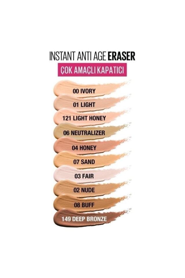Maybelline New York Instant Age Eraser Concealer 121 Light Honey