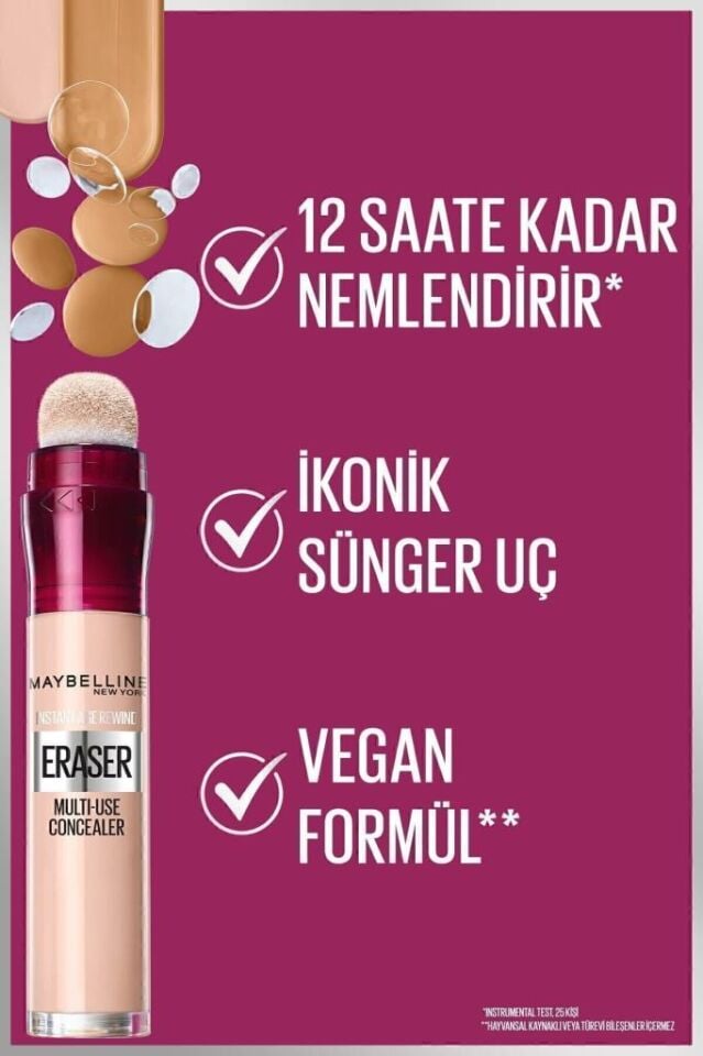 Maybelline New York Instant Age Eraser Concealer 121 Light Honey