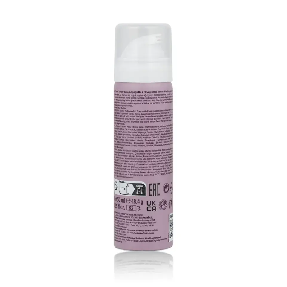 Tıraş Köpüğü No:2 50 ml Aloe Vera İçerikli