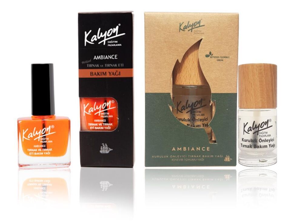 Kalyon Tırnak Bakım Yağı+Kalyon Bitkisel Kuruluk Önleyici Tırnak Bakım Yağı Kenevir Tohumu Yağı 11 Ml