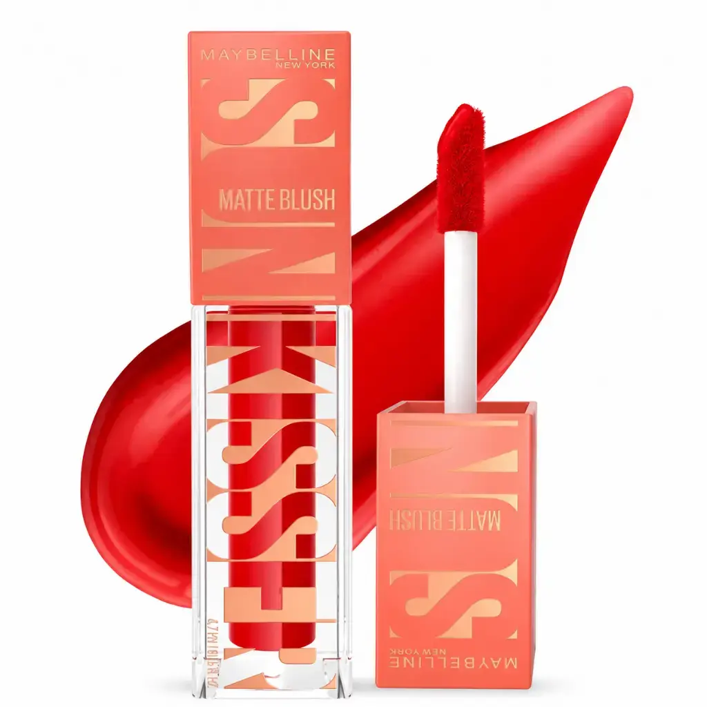 Maybelline New York Sunkisser Hazy Matte Likit Allık 36 Spicy Red mat bitişli likit allık