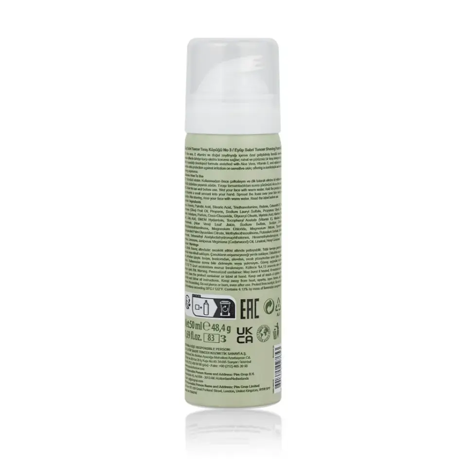Tıraş Köpüğü No:3 50 ml Aloe Vera İçerikli