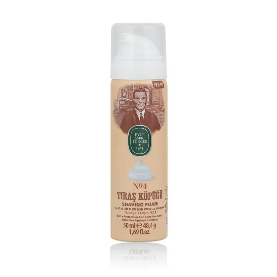 Eyüp Sabri Tuncer Tıraş Köpüğü No:4 50 ml aloe vera içerikli vegan erkek tıraş köpüğü