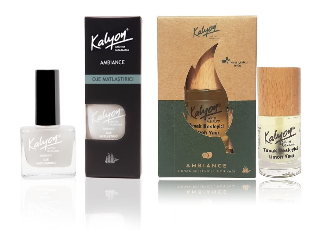 Kalyon Oje Matlaştırıcı+Kalyon Bitkisel Tırnak Besleyici Limon Yağı 11 Ml