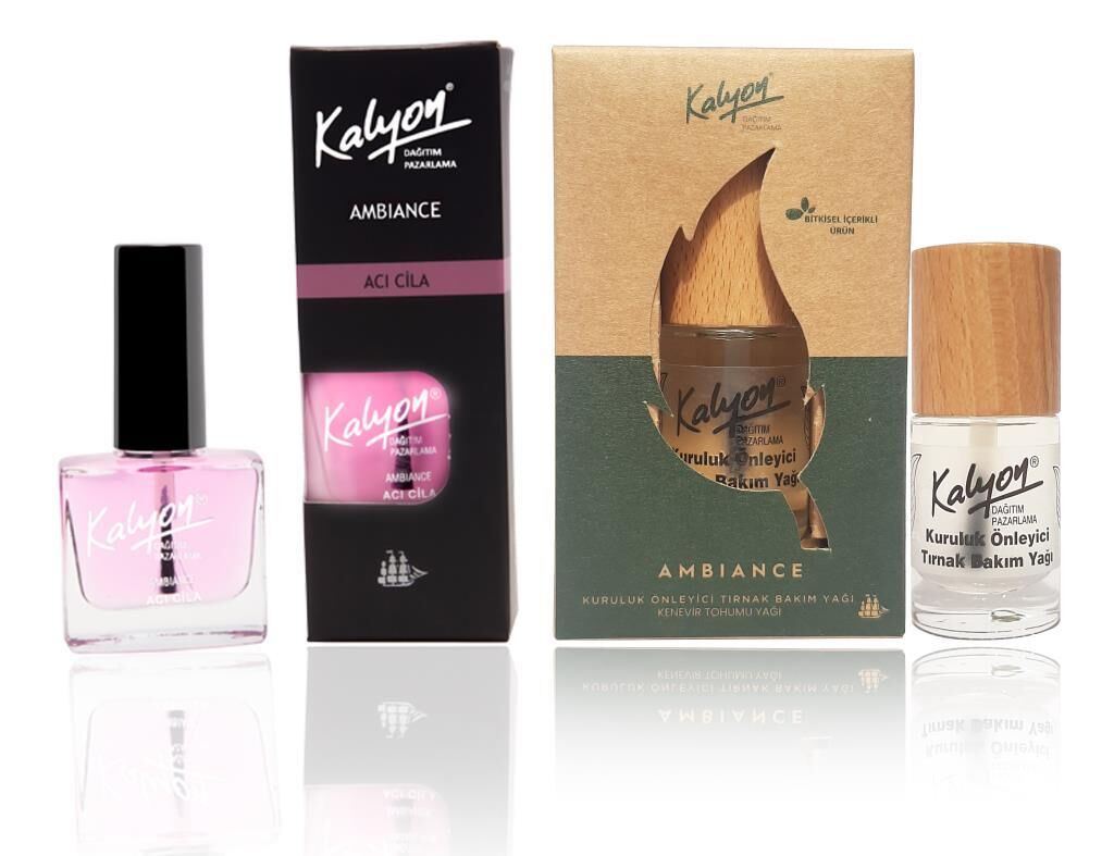 Kalyon Acı Cila+Kalyon Bitkisel Kuruluk Önleyici Tırnak Bakım Yağı Kenevir Tohumu Yağı 11 Ml