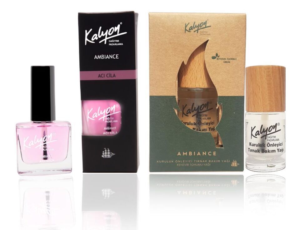 Kalyon Acı Cila+Kalyon Bitkisel Kuruluk Önleyici Tırnak Bakım Yağı Kenevir Tohumu Yağı 11 Ml