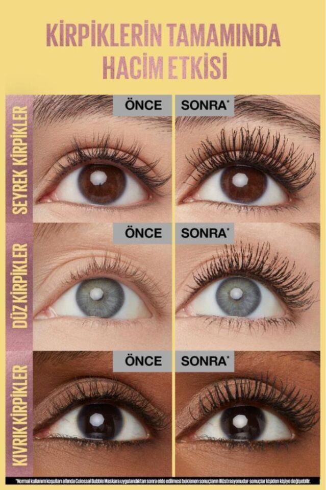 Maybelline New York Colossal Bubble Hacim Veren Maskara - Siyah