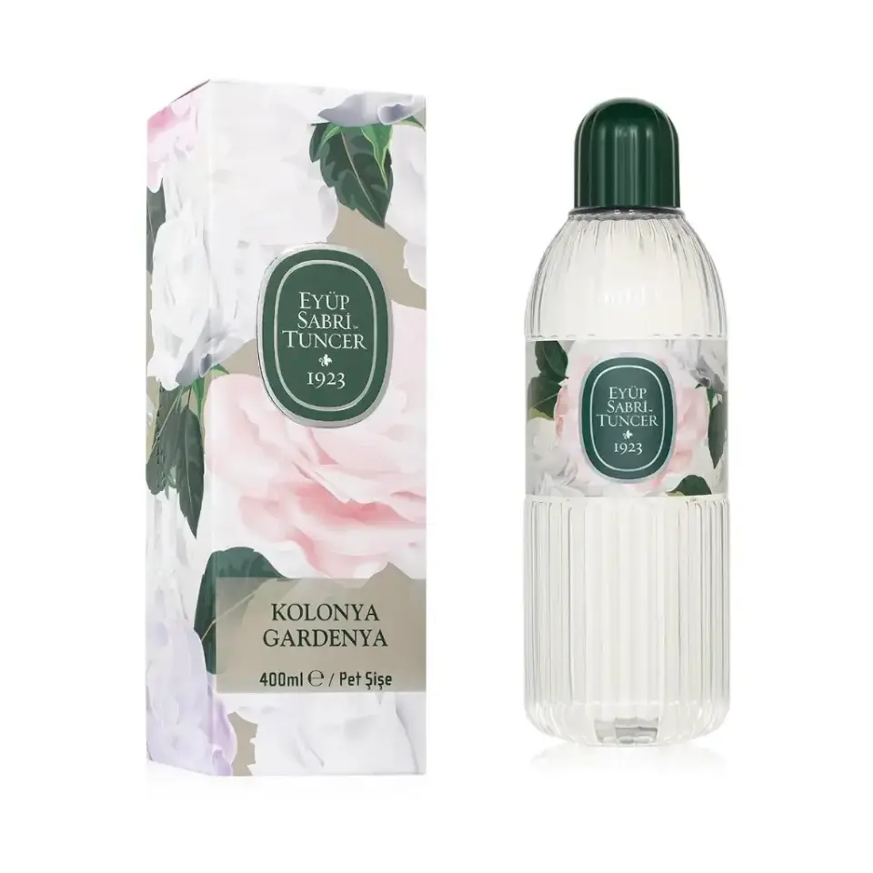 Eyüp Sabri Tuncer Gardenya Kolonyası 400 ml pet şişe mandalina armut ananas gardenya şeftali erik sandal ağacı amber misk ve vanilya kokulu kolonya