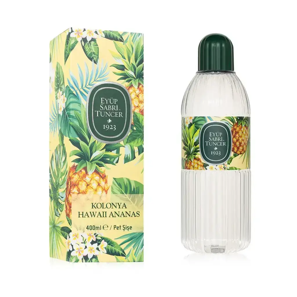 Eyüp Sabri Tuncer Hawaii Ananas Kolonyası 400 ml pet şişe ananas mandalina limon yasemin frezya amber ve misk kokulu kolonya