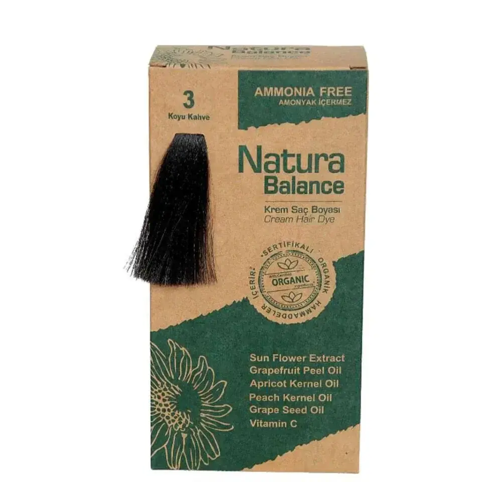 Natura Balance Saç Boyası 3 Koyu Kahve
