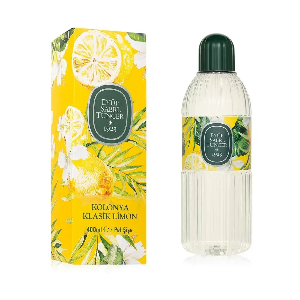 Eyüp Sabri Tuncer Klasik Limon Kolonyası 400 ml pet şişe limon portakal bergamot limon çiçeği limon kabuğu ve misk kokulu ferah kolonya