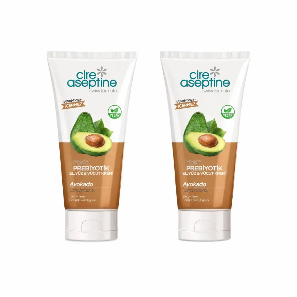 Cire Aseptine Soft Prebiyotik Avokado El Yüz ve Vücut Kremi 200 ml 2 adet yoğun nemlendirici bakım kremi