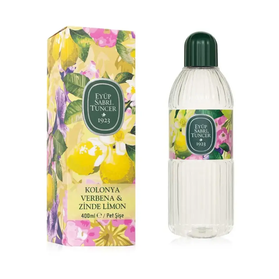 Eyüp Sabri Tuncer Verbena Zinde Limon Kolonyası 400 ml pet şişe limon mine çiçeği gül ve narenciye karakterli ferah kolonya