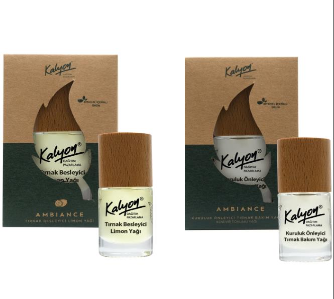 Kalyon Bitkisel Kuruluk Önleyici Tırnak Bakım Yağı Kenevir Tohumu Yağı 11 Ml+Tırnak Besleyici Limon Yağı 11 Ml