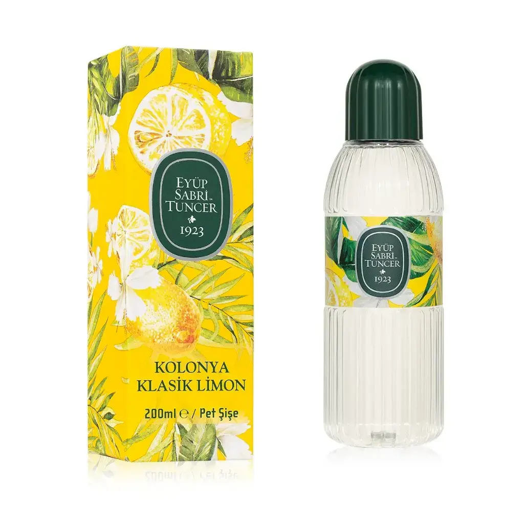 Eyüp Sabri Tuncer Klasik Limon Kolonyası 200 ml pet şişe limon portakal bergamot limon çiçeği limon kabuğu ve misk kokulu ferah kolonya