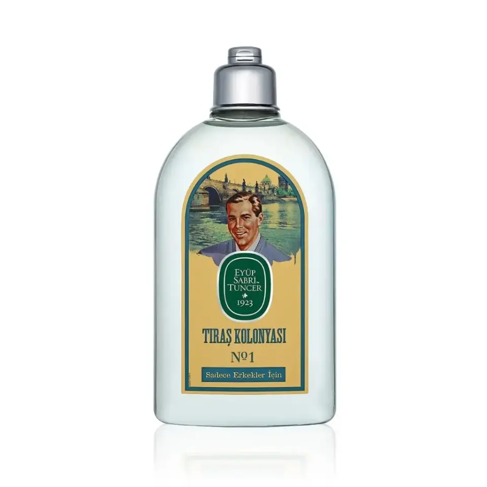 Eyüp Sabri Tuncer Tıraş Kolonyası No 1 250 ml yeşil çay aloe vera papatya özlü bergamot marin nane sardunya lavanta sedir ağacı paçuli ve beyaz misk k