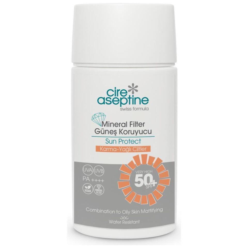 Cire Aseptine Mineral Filtreli Güneş Kremi Karma ve Yağlı Ciltler  50 SPF 50 ml