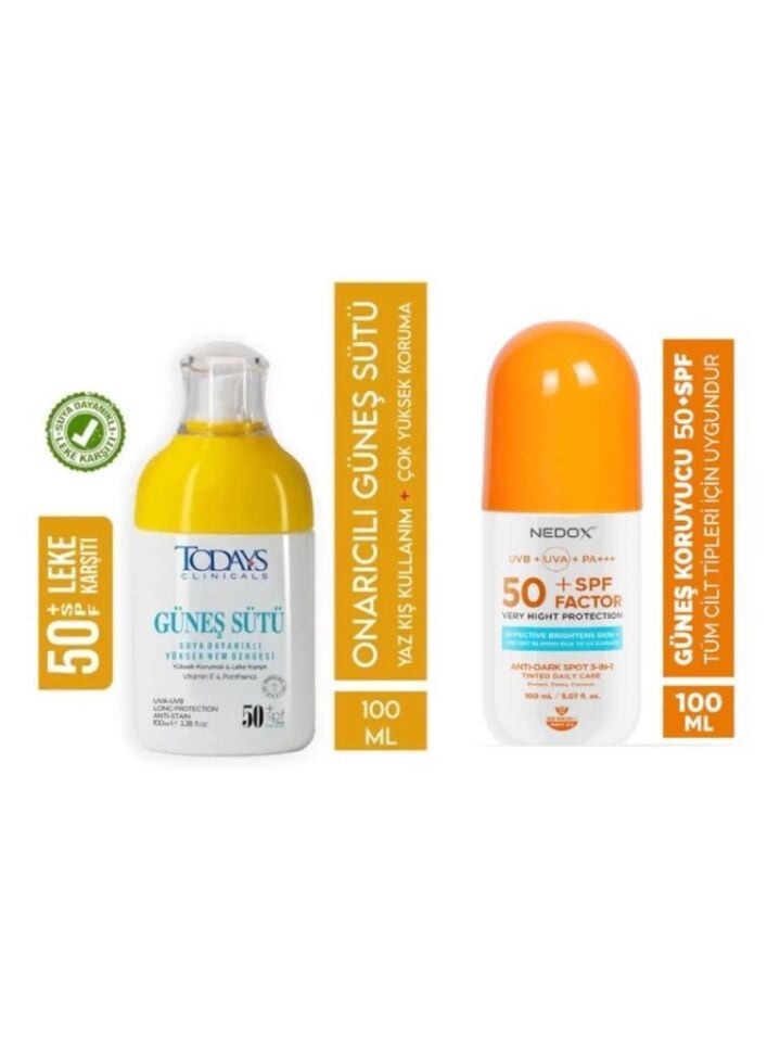 TODAYS CLİNİCALS Güneş Sütü 50 + Spf +NEDOX Leke Karşıtı Spf 50Güneş Krem 100 ml