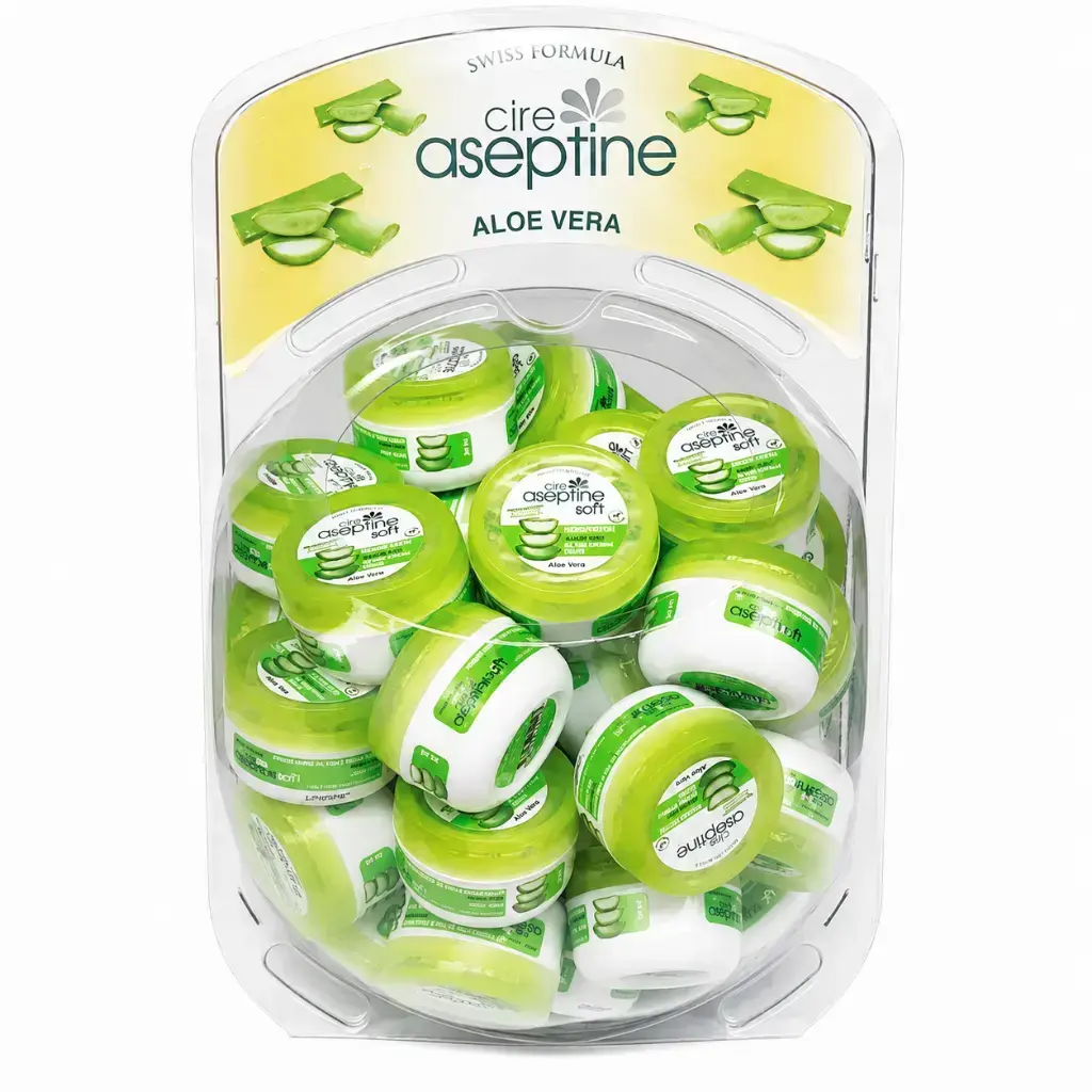 Cire Aseptine Aloe Vera Soft Prebiyotik El Yüz Vücut Kremi 30 ml 50'li Stand