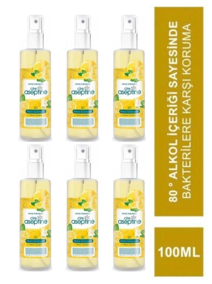 Cire Aseptine 6 Adet Limon Kolonyası 100 ml Sprey