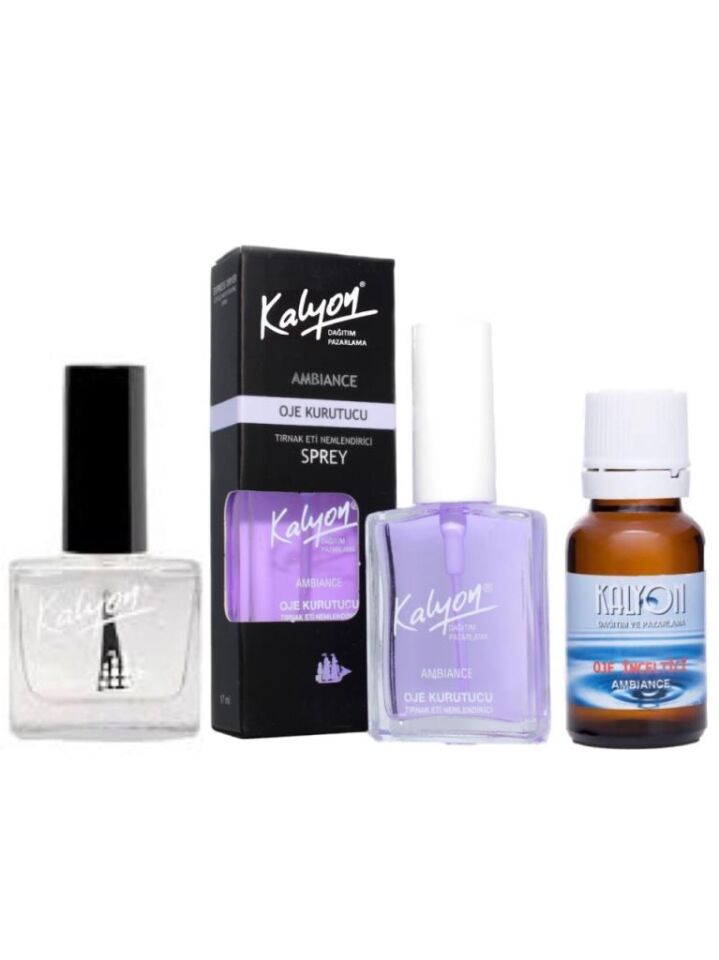 Kalyon Oje 200 + Oje Kurutucu Sprey 17 Ml + Oje Çözücü
