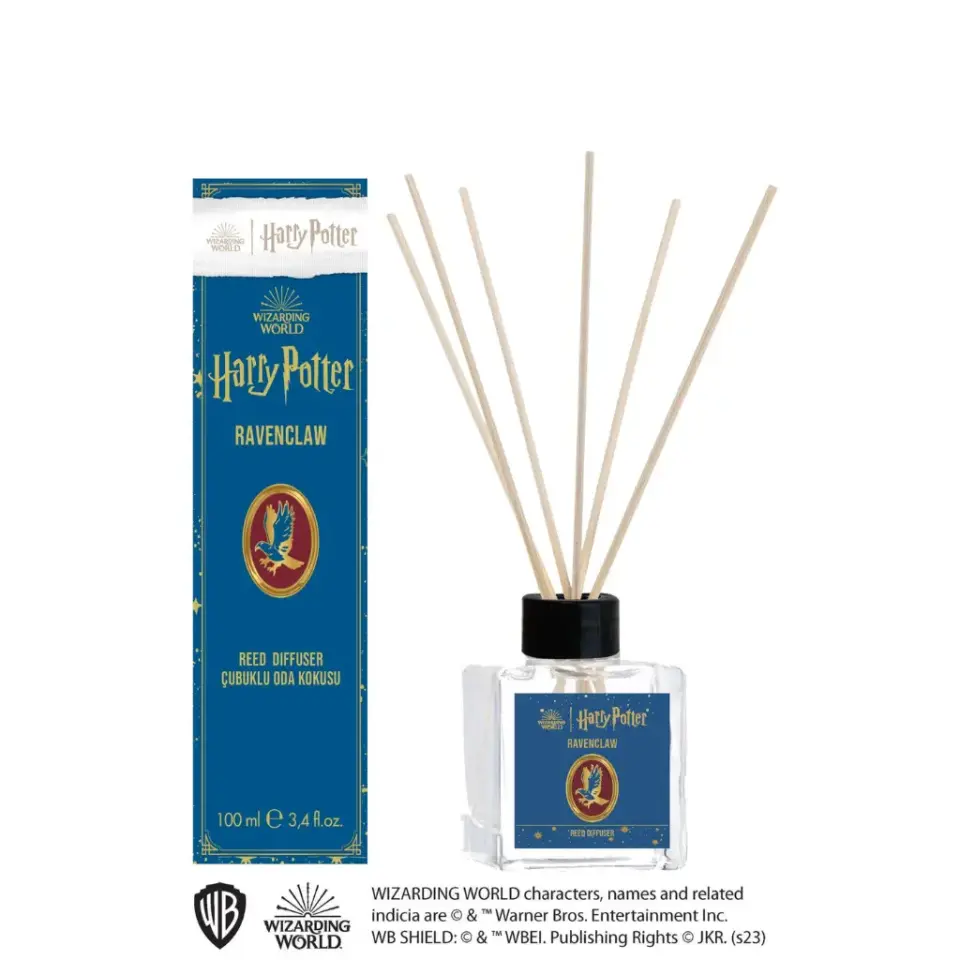 Harry Potter Ravenclaw Çubuklu Oda Kokusu 100 ml deniz notaları greyfurt mandalina gül sandal ağacı kehribar ve vanilya notalı reed diffuser