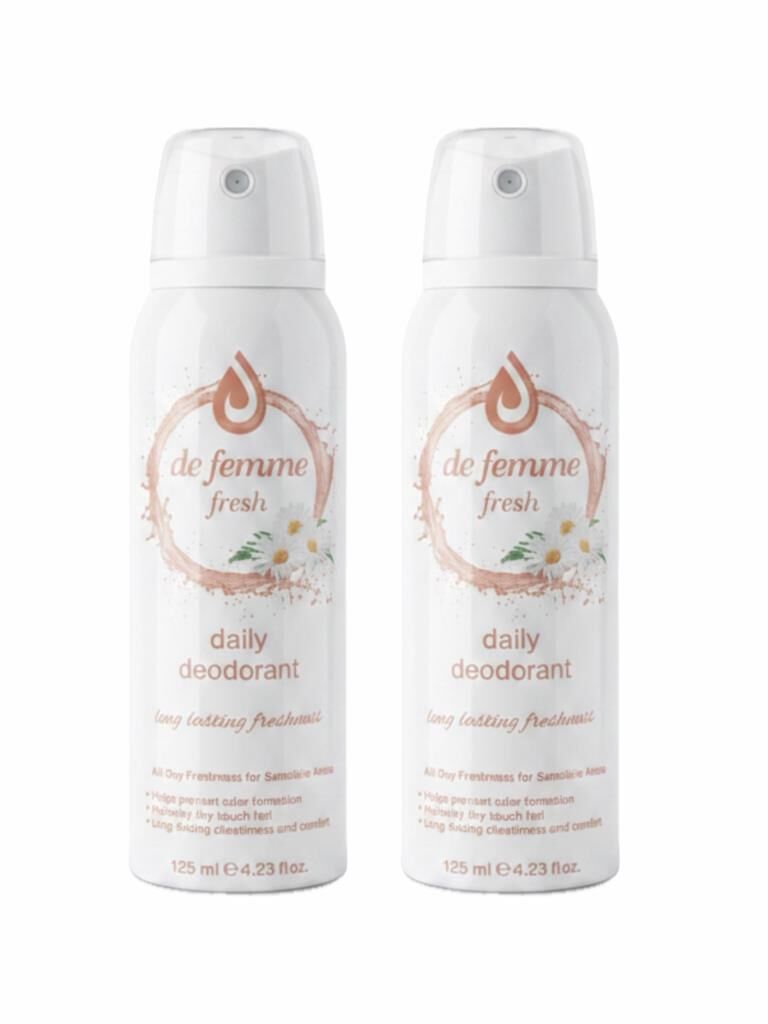 De Femme 2 Adet Fresh Daily İntim Genital Bölge Deodorant 125 Ml