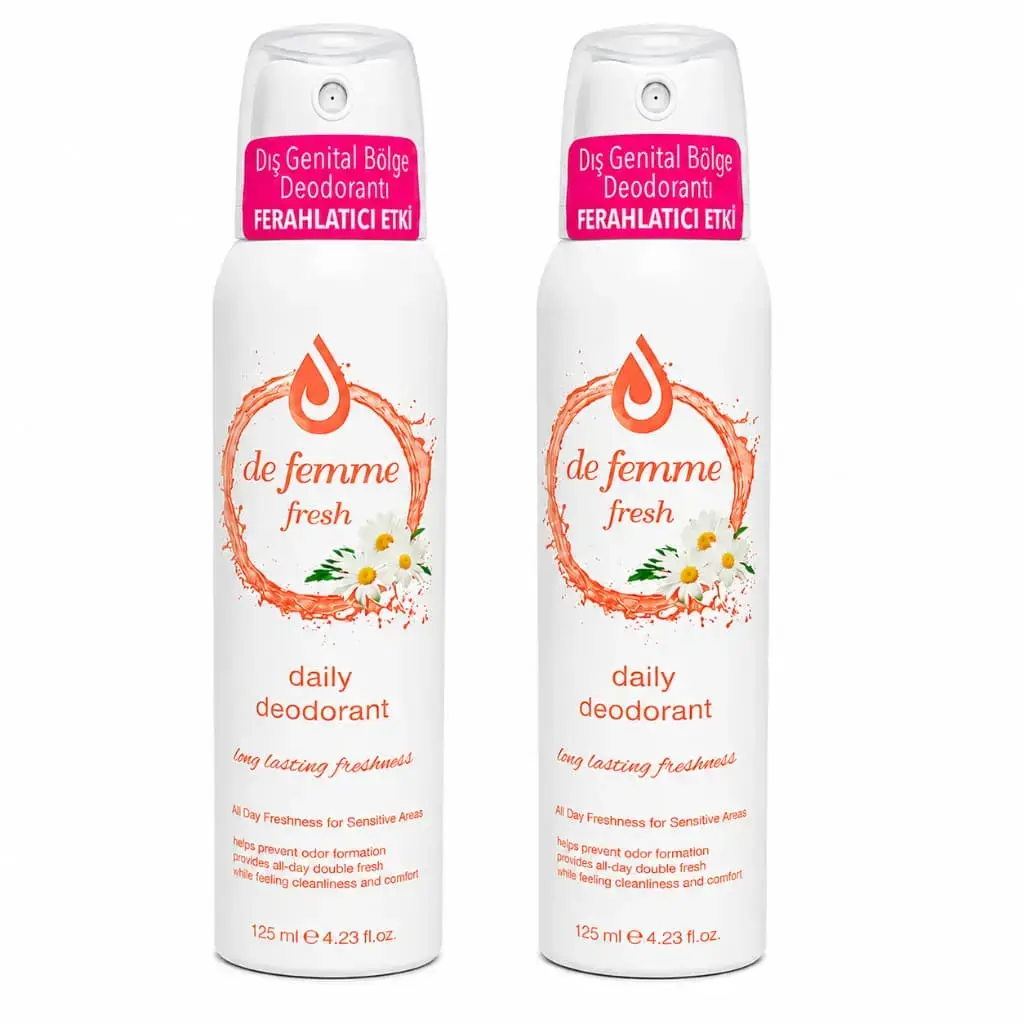 De Femme 2 Adet Fresh Daily İntim Genital Bölge Deodorant 125 ml çoklu avantaj paketi