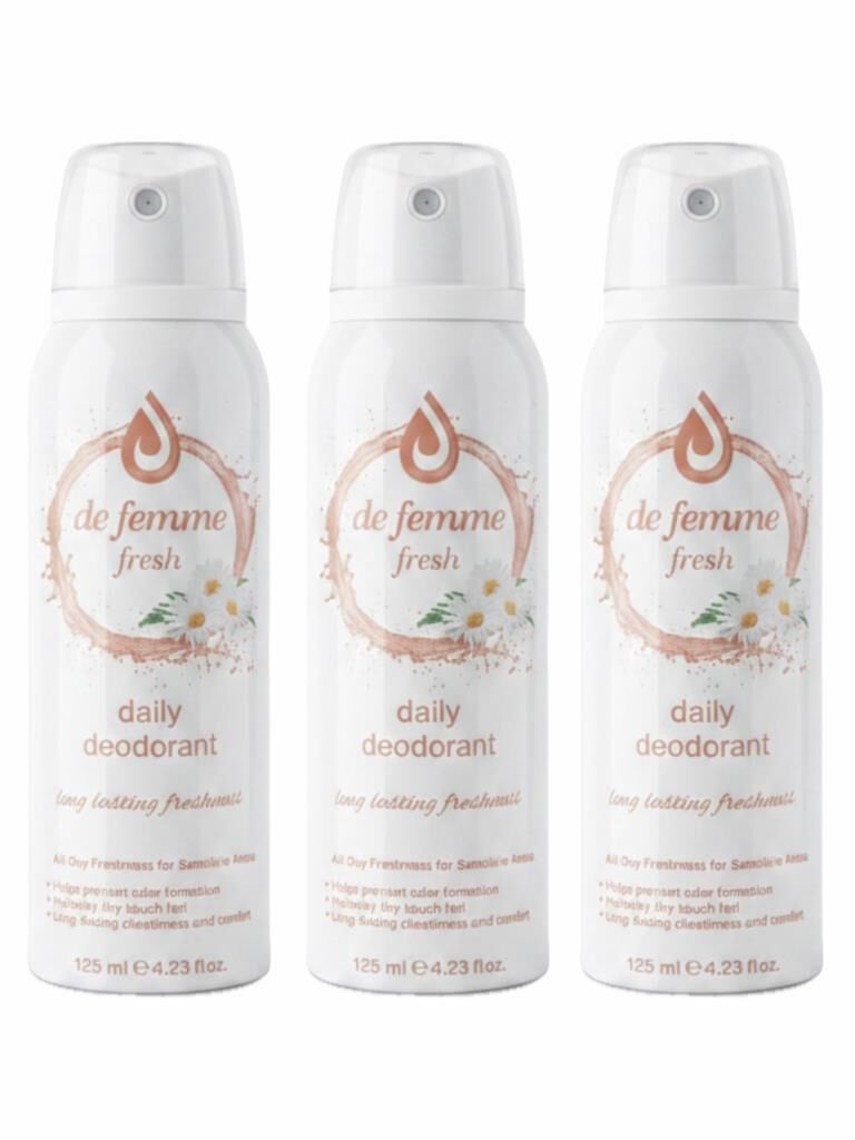De Femme 3 Adet Fresh Daily İntim Genital Bölge Deodorant 125 Ml