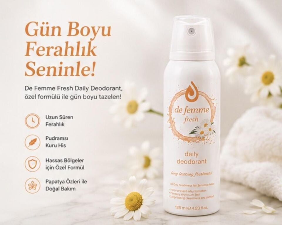 De Femme Fresh Daily İntim Genital Bölge Deodorant 125 Ml+De Femme Saç Proteini