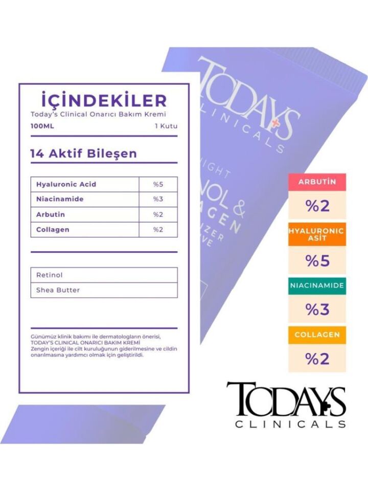 Todays Clinicals Onarıcı Krem 100ml+De femme Saç Proteini Hediyeli