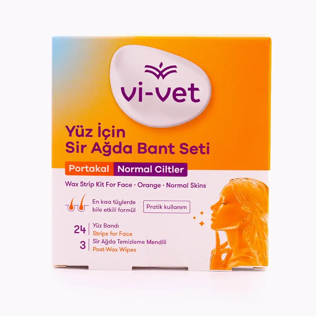 Vi-Vet Yüz İçin Sir Ağda Bandı Portakallı 24'lü