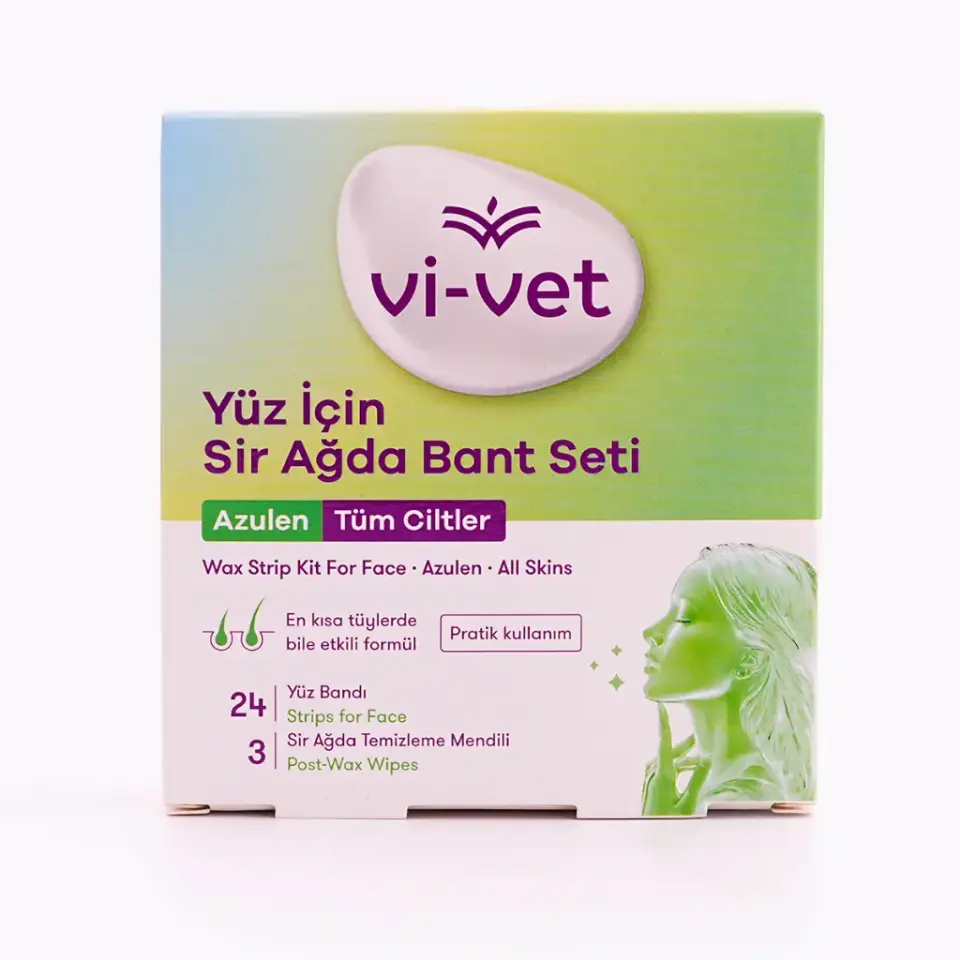 Vi-Vet Yüz İçin Sir Ağda Bandı Azulen 24'lü