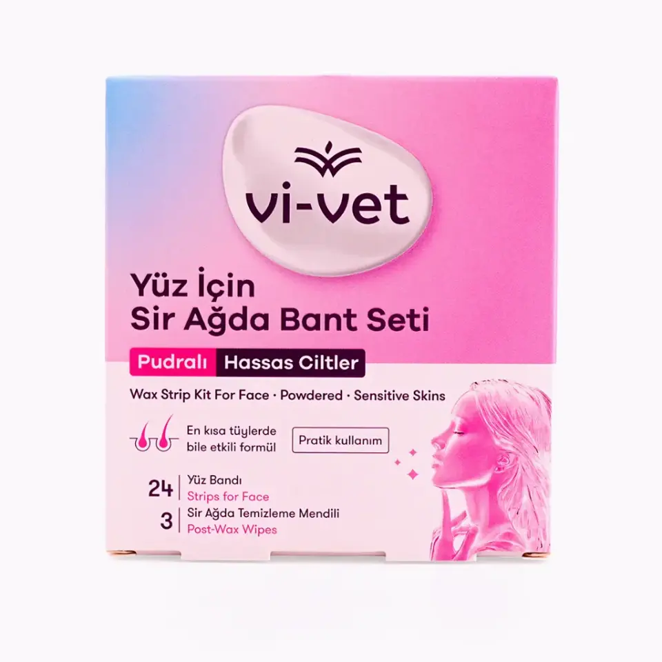 Vi-Vet Yüz İçin Sir Ağda Bandı Pudralı 24'lü
